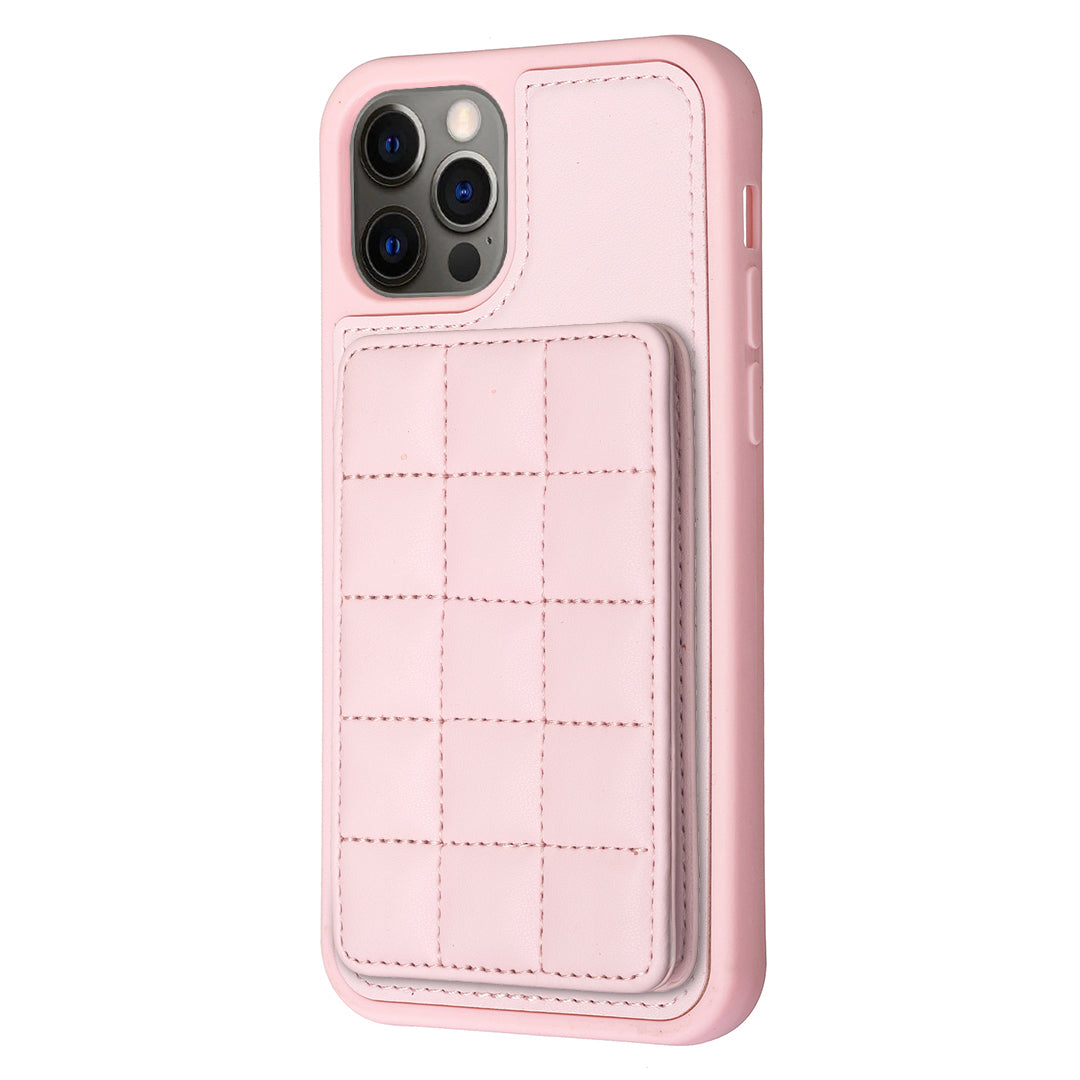 Style-BF24 For iPhone 11 Grid Design PU Leather Coated TPU Case Card Holder Kickstand Phone Cover Style-BF24 For iPhone 11 Grid Design PU Leather Coated TPU Case Card Holder Kickstand Phone Cover
